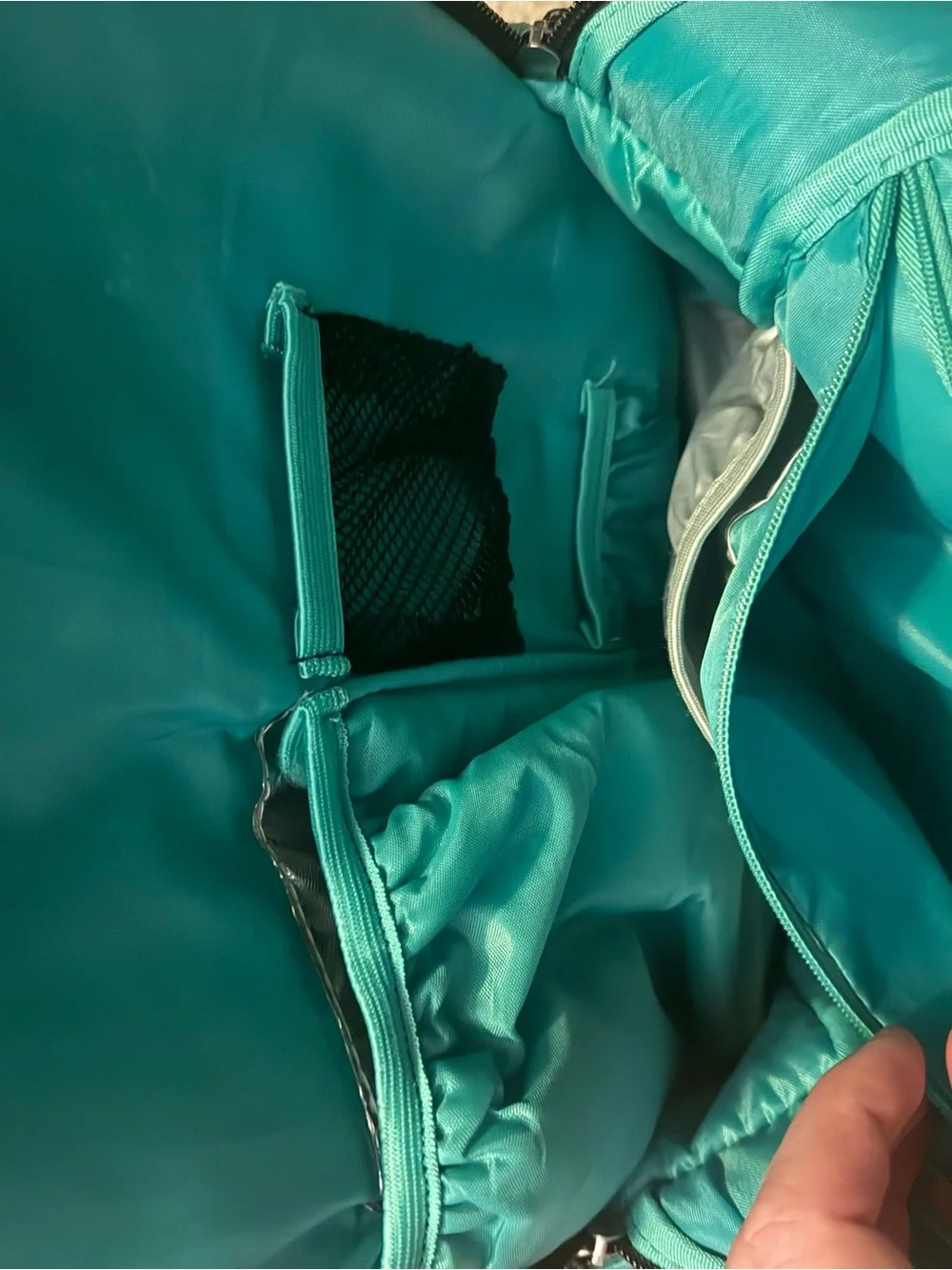 Columbia Black Diaper Bag Backpack with Teal Accents
